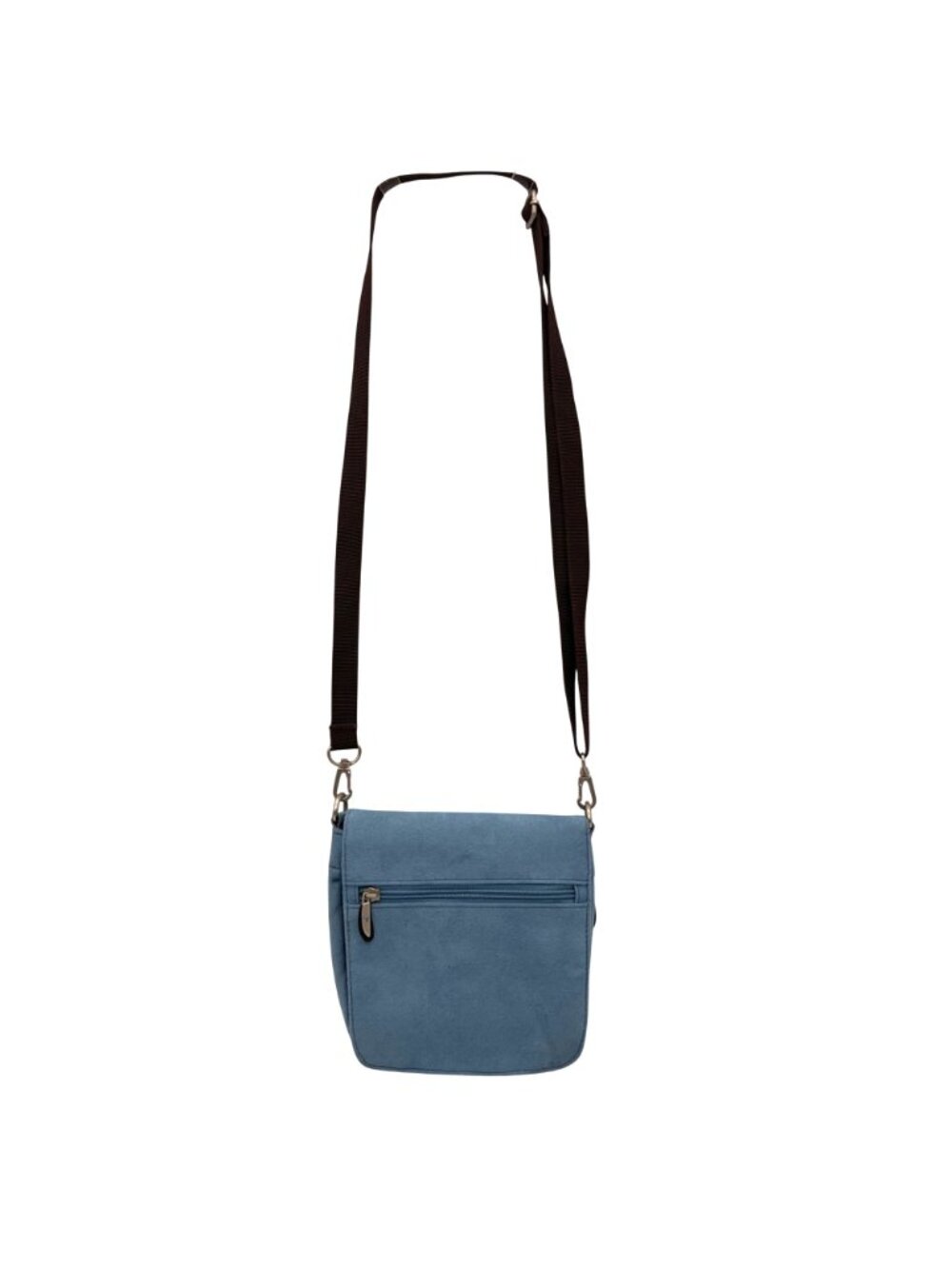 Travelon Light Blue Crossbody Bag Adjustable Strap Multiple Zipper Compartments - Picture 11 of 16